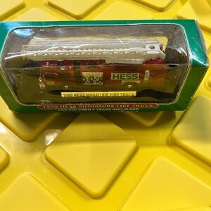 HESS slightly used 1999 mini firetruck in original box